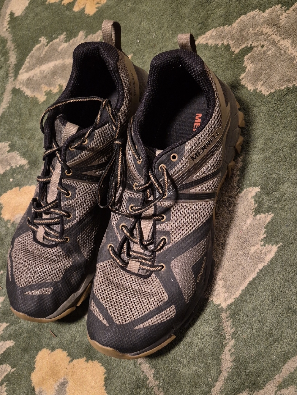 Merrell Men’s Gray and Black Trail Running Shoes